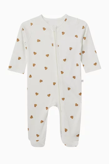 Neutral Heart Sleepsuit