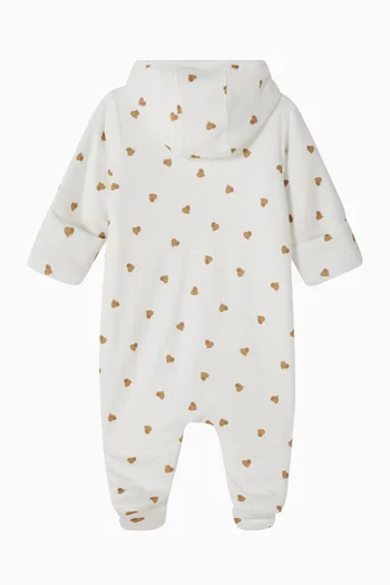 Heart Sleepsuit in Bamboo & Organic Cotton