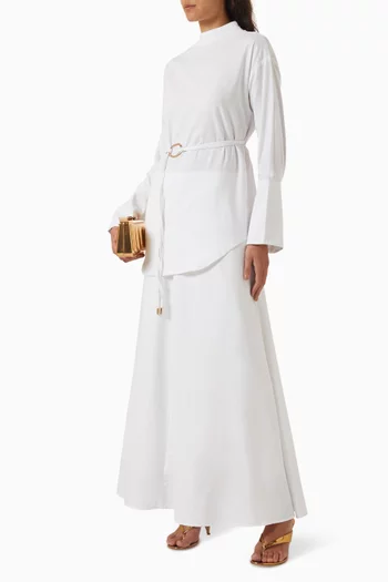 Gold Ring Blouse in Linen-blend