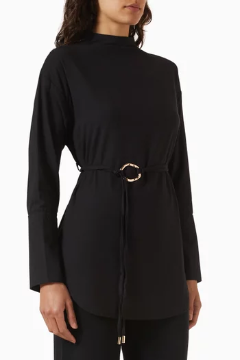 Gold Ring Blouse in Linen-blend