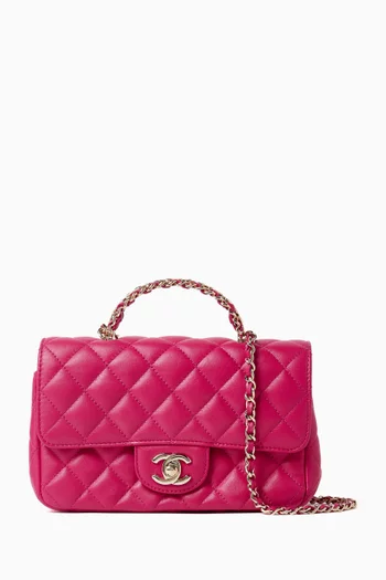 2020s Mini Top-handle Bag in Lambskin Leather