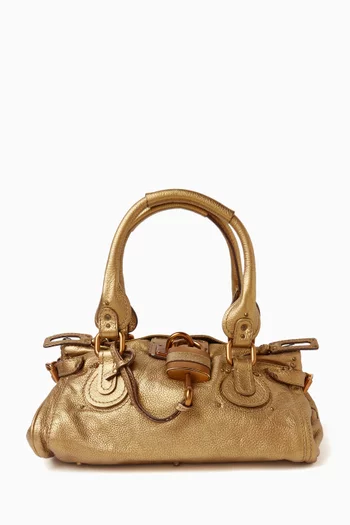 2000s Paddington Shoulder Bag in Metallic Leather