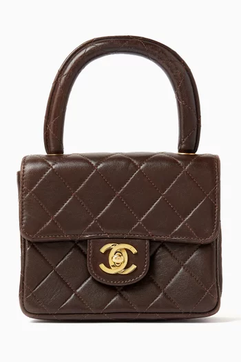 90s Mini Top Handle Bag in Lambskin Leather