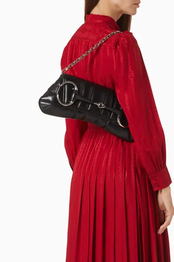 2020s Horsebit Shoulder Bag in Quilted Leather