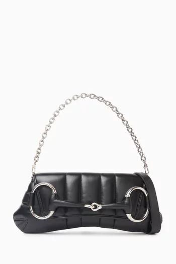 2020s Horsebit Shoulder Bag in Quilted Leather