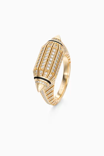 Al Merriyah Diamond Ring in 18kt Yellow Gold