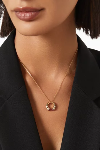 Mushabbak Diamond Necklace in 18kt Yellow Gold