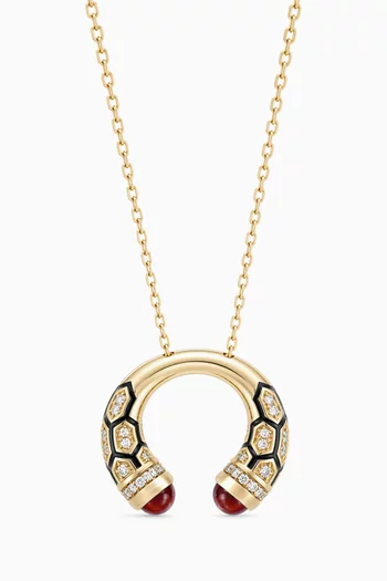 Mushabbak Diamond Necklace in 18kt Yellow Gold