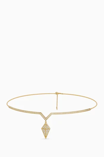 Al Merta’shah Diamond Choker Necklace in 18kt Yellow Gold