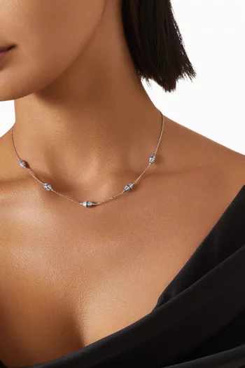 Al Merriyah Diamond Choker Necklace in 18kt White Gold