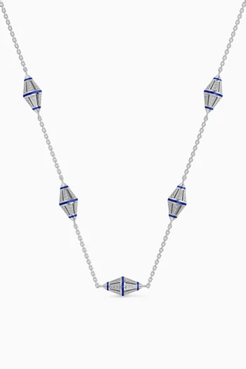 Al Merriyah Diamond Choker Necklace in 18kt White Gold