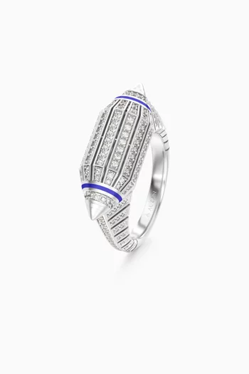 Al Merriyah Diamond Ring in 18kt White Gold
