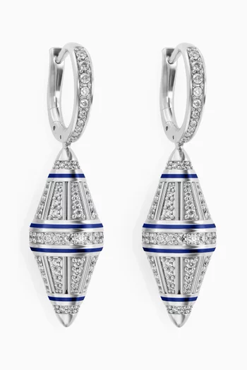 Al Merriyah Diamond Earrings in 18kt White Gold