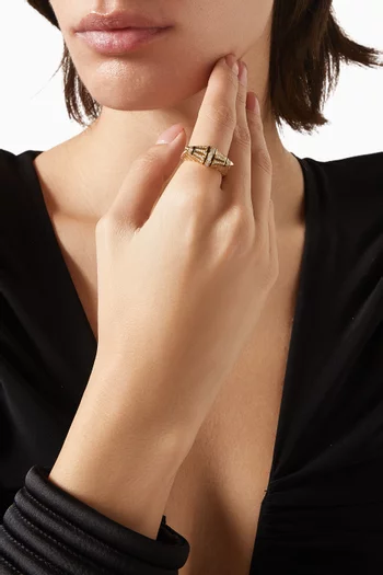 Al Merriyah Diamond Ring in 18kt Yellow Gold