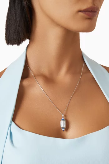 Al Merriyah Diamond Pendant Necklace in 18kt White Gold