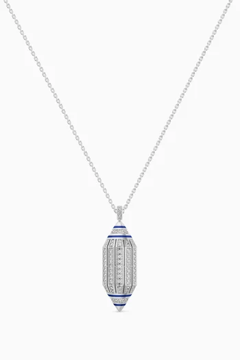 Al Merriyah Diamond Pendant Necklace in 18kt White Gold