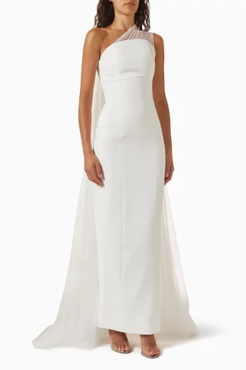 Draped Gown in Crepe