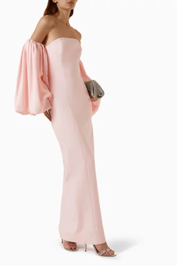 Balloon-sleeve Gown