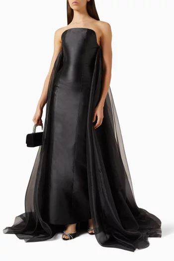 Strapless Gown in Organza