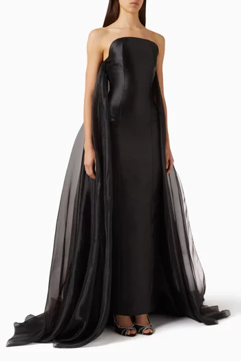 Strapless Gown in Organza