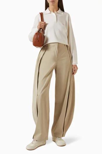Layered Barrel-leg Pants