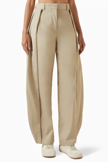 Layered Barrel-leg Pants