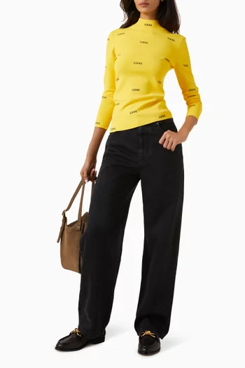 Logo Mockneck Top