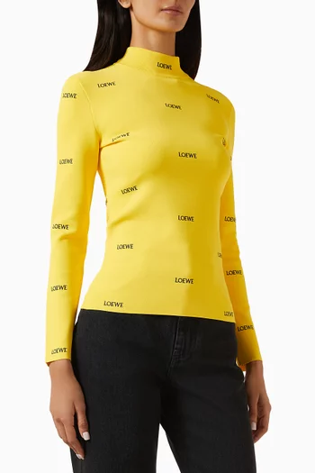 Logo Mockneck Top