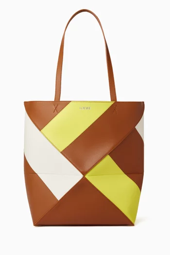 Medium Puzzle Fold Tote Bag in Leather