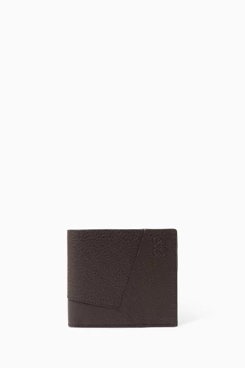 Puzzle Edge Bi-fold Wallet in Leather