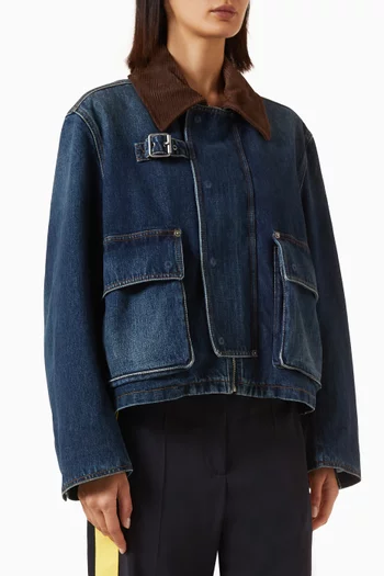 Belted Jacket in Denim