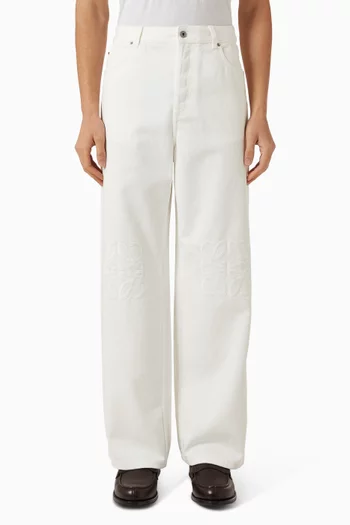 Anagram Baggy Jeans in Cotton-denim
