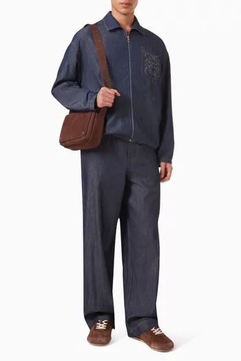 Anagram Zip-up Jacket in Denim