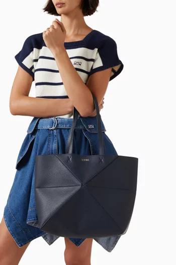Medium Puzzle Fold Tote Bag in Leather