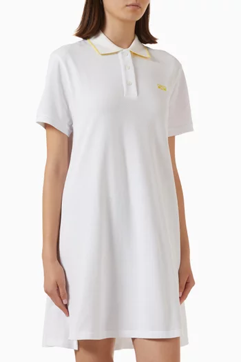 Trapeze Polo Mini Dress in Cotton
