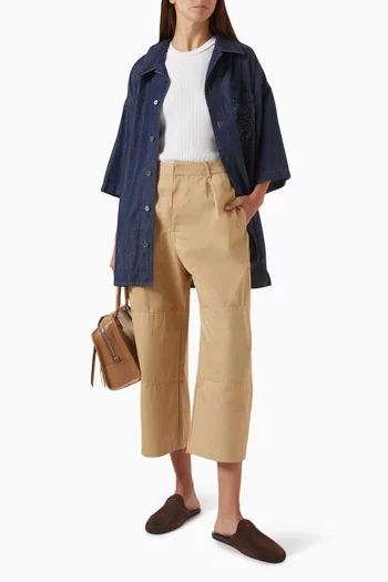 Wide-leg Crop Pants