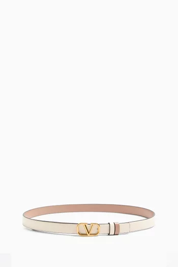 VLogo Signature Reversible Belt in Leather