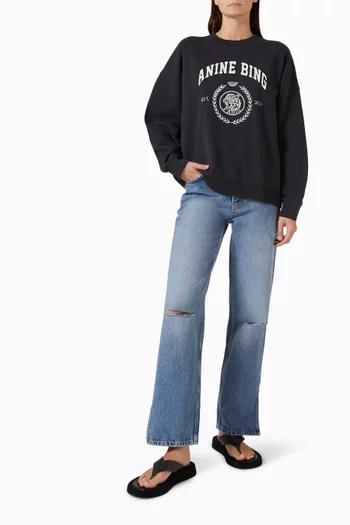 Miles Collegiate Sweatshirt in Cotton Fleece