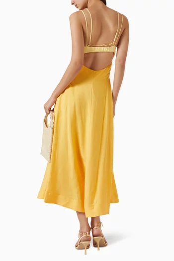 Corabeth Open-back Dress