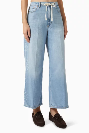 Angeleno Wide-leg Crop Jeans