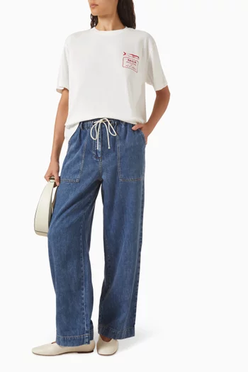 Ryan Drawstring Pants in Denim