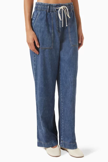 Ryan Drawstring Pants in Denim