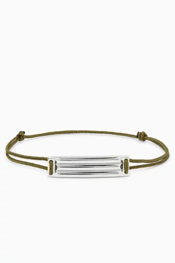 5g Godron Cord Bracelet in Sterling Silver