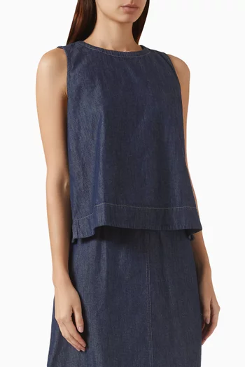 Tup Shell in Cotton Denim