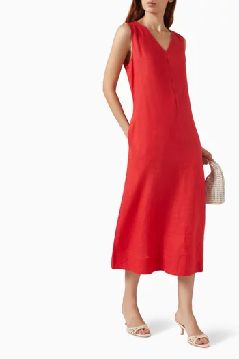 Rii Midi Dress in Linen