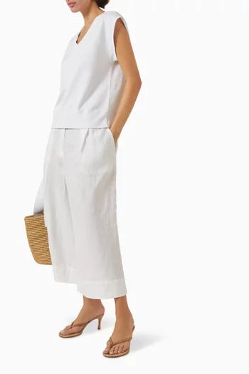 V-neck Top in Organic Cotton Terry
