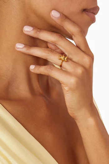 Nostalgia Toe Paw Ring in 18kt Gold-plated Sterling Silver