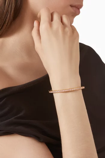 Serena Tennis Bangle in 18kt Gold-plated Brass