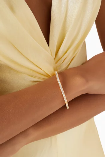 Serena Tennis Bangle in 18kt Gold-plated Brass