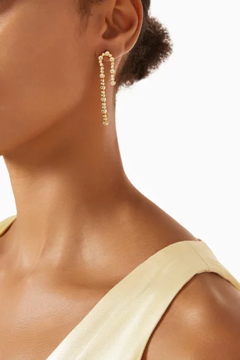 Eternal Dangle Earrings in 18kt Gold-plated Brass
